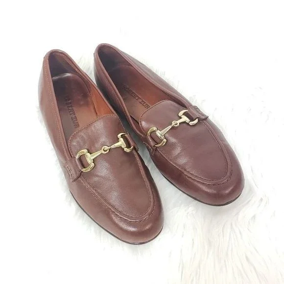 Robert Zur Horsebit Leather Loafers Size 9.5 ROBERT ZUR 9.5 AA Narrow Perlata Woven Leather Horsebit  main image 3